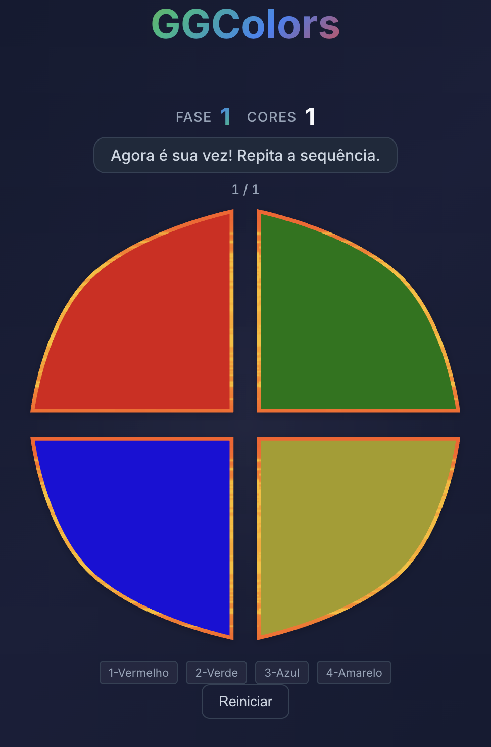GG Colors - Tela do jogo